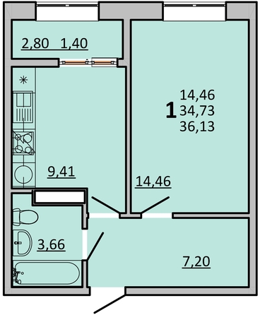 
   Продам 1-комнатную, 36.13 м², Frame (Фрейм), 11Б

. Фото 1.