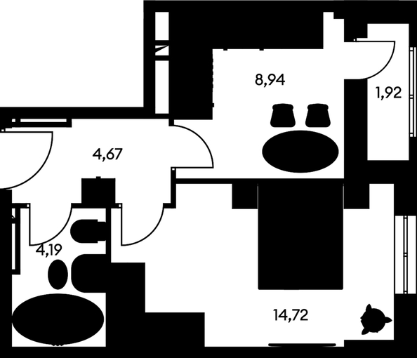 
   Продам 1-комнатную, 35.2 м², Культура, дом 1

. Фото 2.