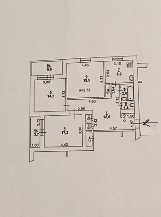 
   Продам 3-комнатную, 95 м², Пушкинская ул, 109

. Фото 19.