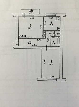 
   Продам 2-комнатную, 53.6 м², 1-я Баррикадная ул, 48

. Фото 11.