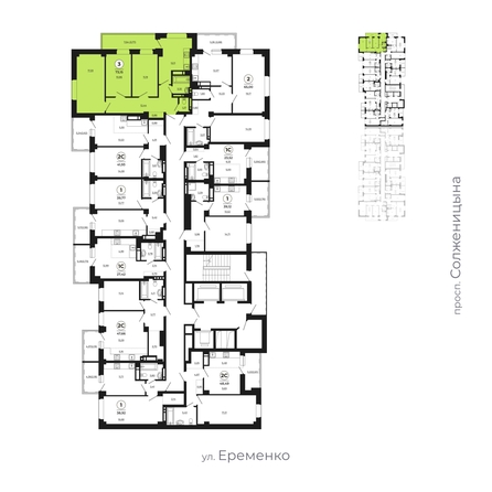 
   Продам 3-комнатную, 72.95 м², Сокольники, литера 6

. Фото 2.