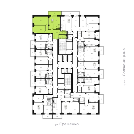 
   Продам 3-комнатную, 83.93 м², Сокольники, литера 8

. Фото 1.