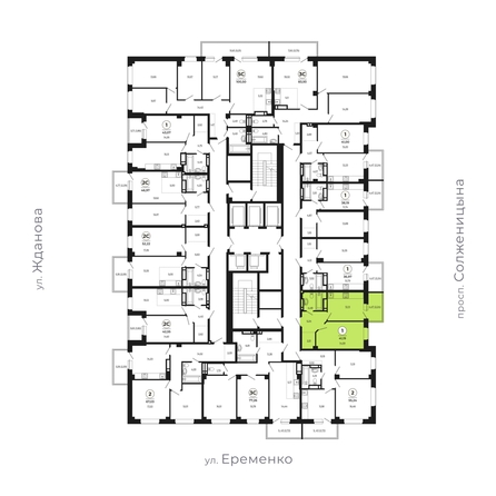 
   Продам 1-комнатную, 41.19 м², Сокольники, литера 10

. Фото 2.