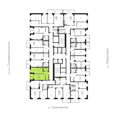 
   Продам 2-комнатную, 42.55 м², Сокольники, литера 10

. Фото 2.