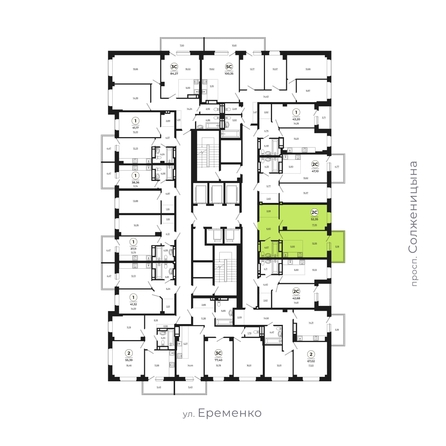 
  Продается 2-комн. квартира, 52.55 м², ЖК Сокольники, литера 9
. Фото 2.