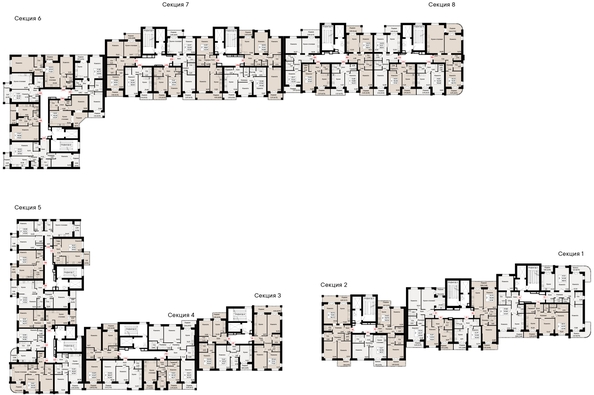 
   Продам 1-комнатную, 44.13 м², Курортный квартал Ривьера, дом 1

. Фото 1.