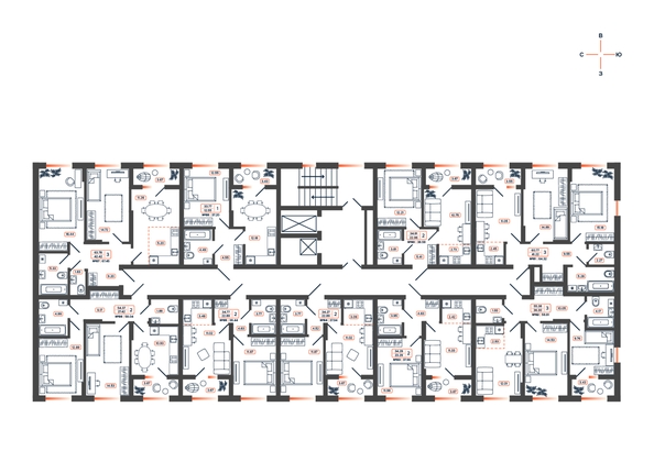 
  Продается 3-комн. квартира, 67.45 м², ЖК Темп, дом 1
. Фото 32.