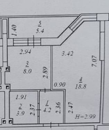 
   Продам 1-комнатную, 40.3 м², Свердловская ул, 69

. Фото 9.