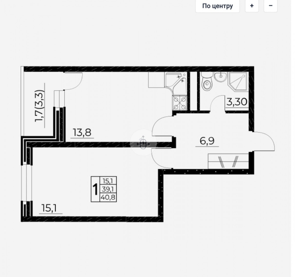 
   Продам 1-комнатную, 43 м², Нансена ул, 103/1

. Фото 11.