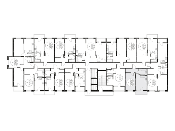 
  Продается 2-комн. квартира, 39.2 м², ЖК Панорама на Театральном, литера 1
. Фото 2.