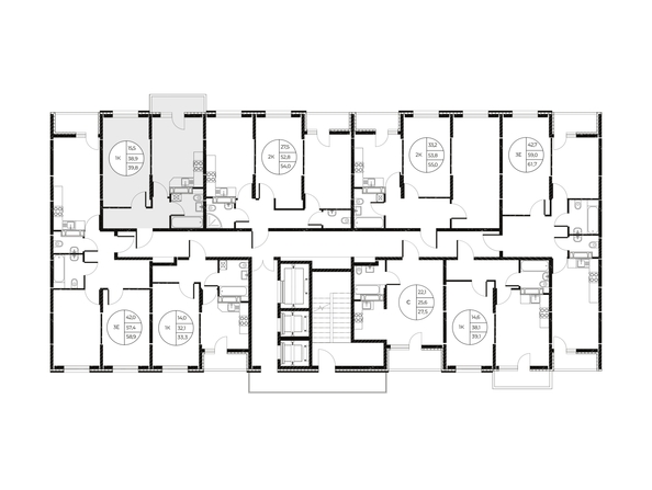 
  Продается 1-комн. квартира, 39.8 м², ЖК Панорама на Театральном, литера 1
. Фото 2.