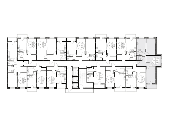 
  Продается 3-комн. квартира, 67.8 м², ЖК Панорама на Театральном, литера 1
. Фото 3.