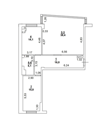 
  Продается 3-комн. квартира, 89.4 м², Очаковская ул, д. 39
. Фото 8.
