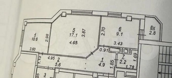 
  Продается 2-комн. квартира, 52.9 м², Платова б-р, д. 2
. Фото 22.