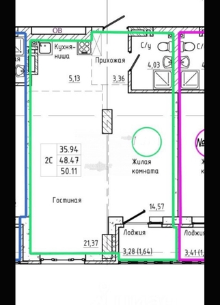 
  Продается 2-комн. квартира, 50 м², 26-я линия ул, д. 35
. Фото 5.