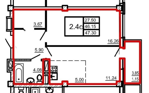
  Продается 2-комн. квартира, 48 м², 40-летия Победы пр-кт, д. 63/17
. Фото 8.