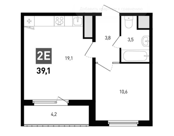 
  Продается 2-комн. квартира, 40 м², ЖК Левенцовка Парк, литер 8.1
. Фото 1.