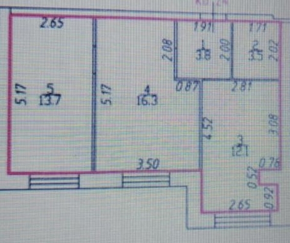 
  Продается 2-комн. квартира, 49 м², Центральная ул, д. 3
. Фото 18.