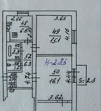 
  Продается 3-комн. квартира, 64 м², Ларина ул, д. 43/1
. Фото 13.