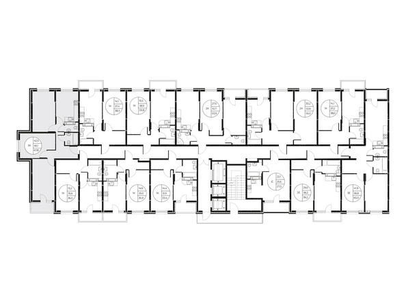 
  Продается 3-комн. квартира, 67.8 м², ЖК Панорама на Театральном, литера 1
. Фото 2.