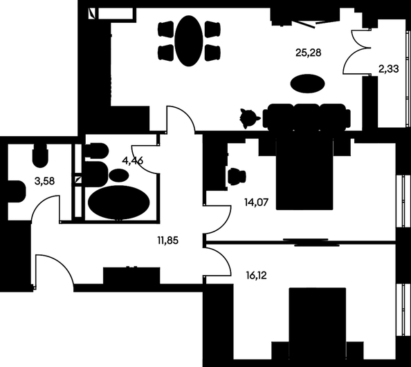 
  Продается 3-комн. квартира, 79.19 м², ЖК Культура, дом 1
. Фото 2.