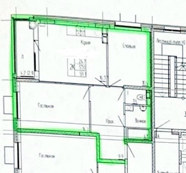 
  Продается 2-комн. квартира, 62 м², Берберовская ул, д. 19
. Фото 2.