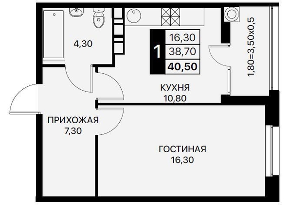 
  Продается 1-комн. квартира, 40.5 м², Вересаева ул, д. 102
. Фото 1.