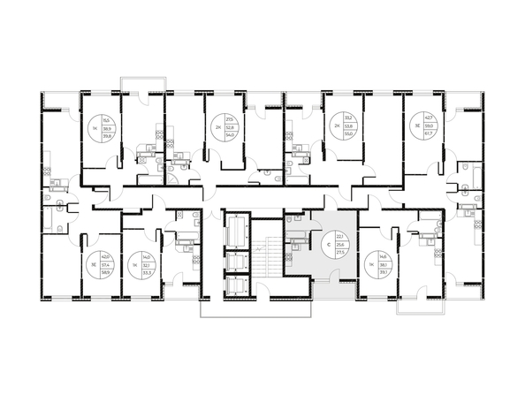 
  Продается студия, 27.5 м², ЖК Панорама на Театральном, литера 1
. Фото 2.