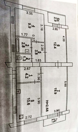 
  Продается 3-комн. квартира, 70 м², 40-летия Победы пр-кт, д. 43
. Фото 6.