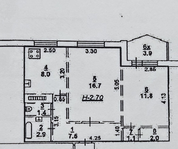 
  Продается 2-комн. квартира, 51.4 м², Красноармейская ул, д. 240/115
. Фото 30.