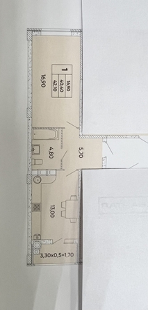 
  Продается 1-комн. квартира, 42 м², 40-летия Победы пр-кт, д. 111/3
. Фото 6.