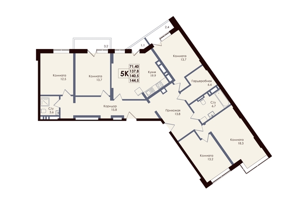 
  Продается 4-комн. квартира, 140.5 м², ЖК ACADEMIA (Академия)
. Фото 1.