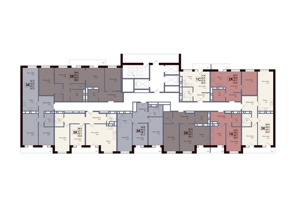 
  Продается 3-комн. квартира, 63.1 м², ЖК ACADEMIA (Академия)
. Фото 2.