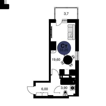 
  Продается студия, 31.15 м², ЖК Сезоны
. Фото 1.