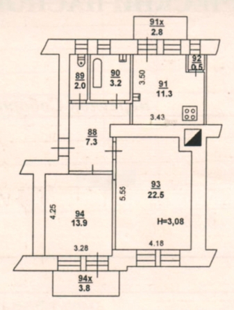 
  Продается 2-комн. квартира, 65 м², Соборный пер, д. 45
. Фото 8.