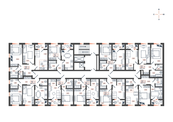 
  Продается 3-комн. квартира, 58.81 м², ЖК Темп, дом 1
. Фото 16.