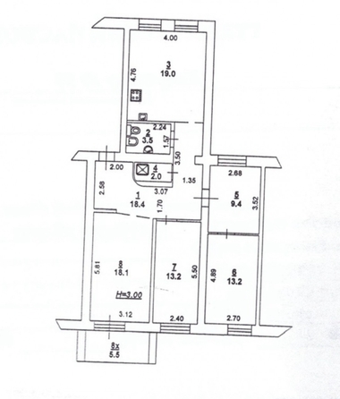 
  Продается 4-комн. квартира, 99 м², Жмайлова ул, д. 27
. Фото 20.