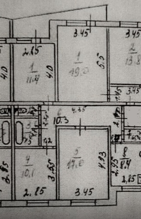 
  Продается 3-комн. квартира, 62 м², Платова ул, д. 64
. Фото 2.