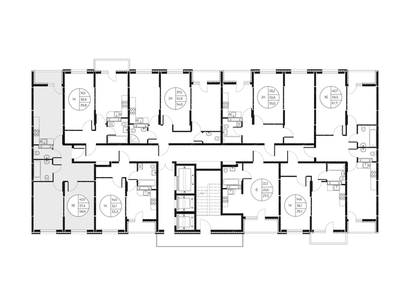 
  Продается 3-комн. квартира, 58.9 м², ЖК Панорама на Театральном, литера 1
. Фото 2.