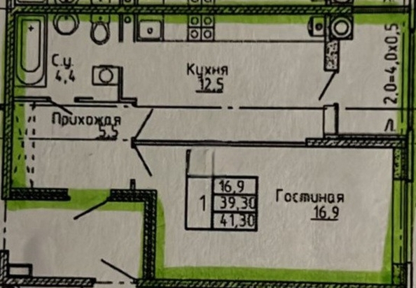 
  Продается 1-комн. квартира, 41.3 м², Берберовская ул, д. 26
. Фото 9.