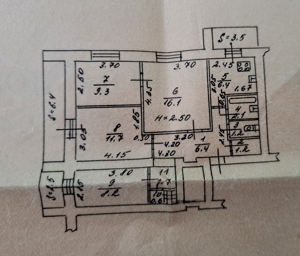 
  Продается 4-комн. квартира, 80 м², Краеведческая ул, д. 15
. Фото 33.