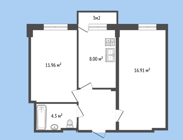 
  Продается 2-комн. квартира, 50 м², Стабильная ул, д. 3
. Фото 18.