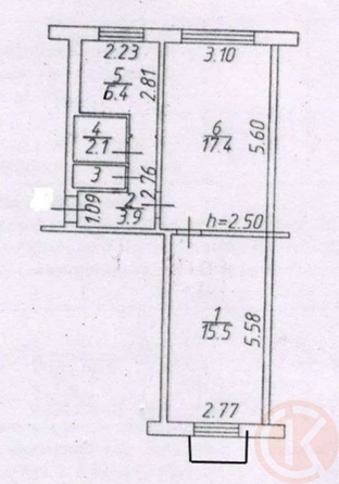 
  Продается 2-комн. квартира 44 м². Фото 9.