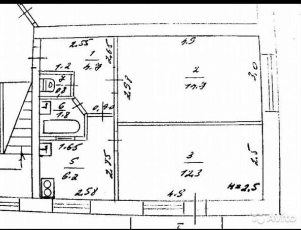 
  Продается 2-комн. квартира 45 м². Фото 22.