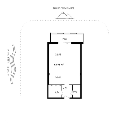 
  Продается апартамент 62.96 м², в АО Парк Плаза. Фото 1.