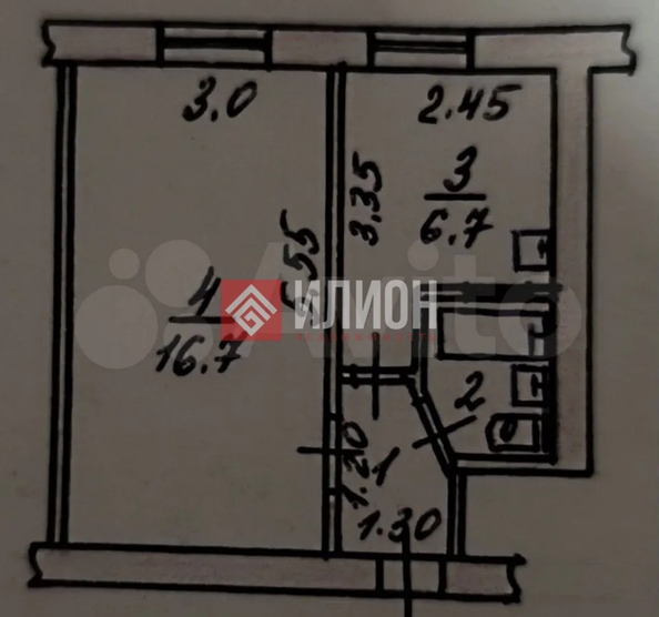 
  Продается 1-комн. квартира 28.4 м². Фото 8.