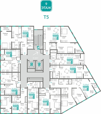 
  Продается 2-комн. квартира 54.26 м², в ЖК Благо. Фото 1.