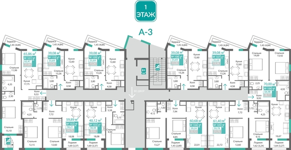 
  Продается 2-комн. квартира 59.24 м², в ЖК Подсолнух. Фото 1.