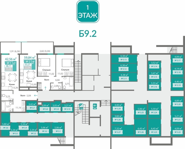 
  Продается 1-комн. квартира 38.11 м², в ЖК Горизонты 2 . Фото 1.