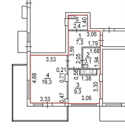 
  Продается 1-комн. квартира 42.9 м². Фото 23.